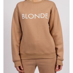 Brunette The Label Tan Crew Neck Sweater